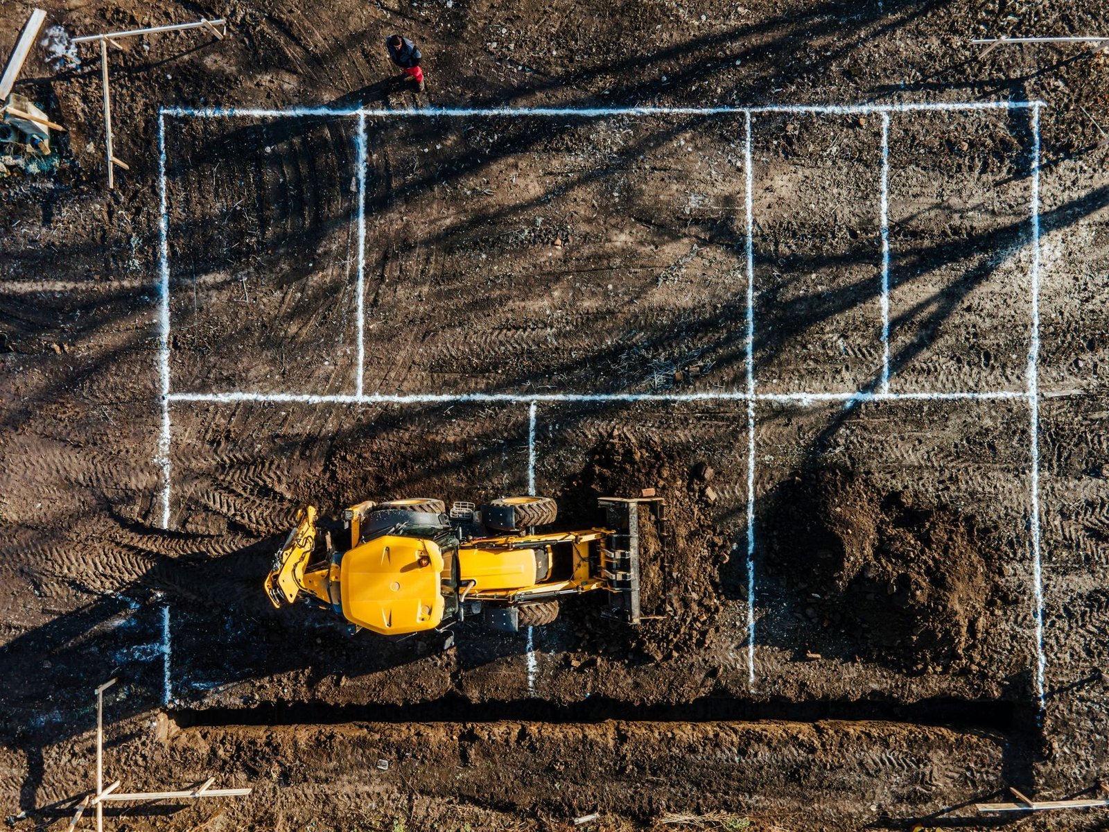 Early-stage ground-up commercial site work